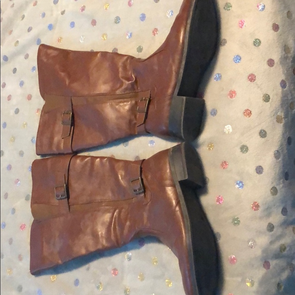 Knee high wide calf boots